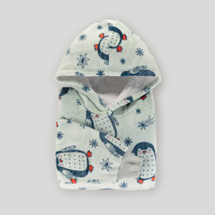 Hoodie deka s rukavima Svilanit Cozy Penguins + POKLON: čarape