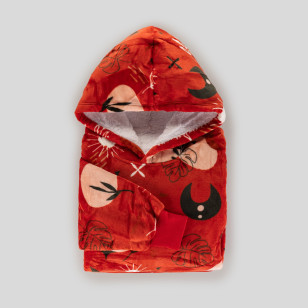 Hoodie deka s rukavima Svilanit Mystic Red + POKLON: čarape