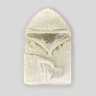 Hoodie deka s rukavima Svilanit Ella Cream + POKLON: čarape