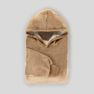 Hoodie deka s rukavima Svilanit Ella Cacao + POKLON: čarape