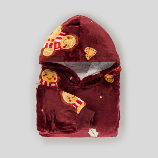 Hoodie deka za djecu Svilanit Xmas Cookies + POKLON: čarape