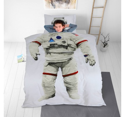 Dječja pamučna posteljina Svilanit Astronaut