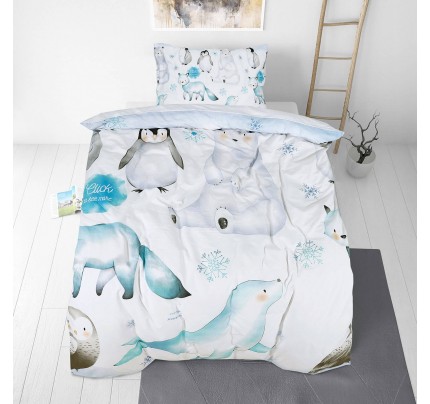Dječja pamučna posteljina Svilanit Penguin