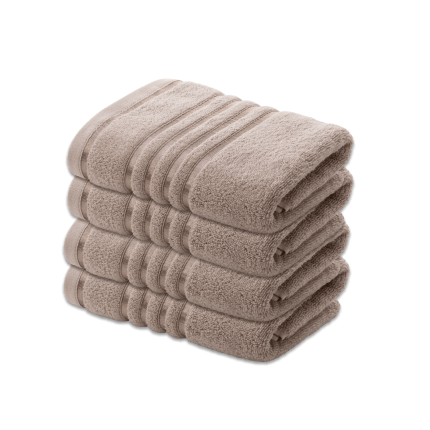 4-dijelni set ručnika Svilanit Quick Dry - pješčano smeđa 4x50x100 cm