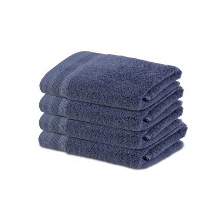 4-dijelni set ručnika Svilanit Glam - plavi 50 x 100 cm