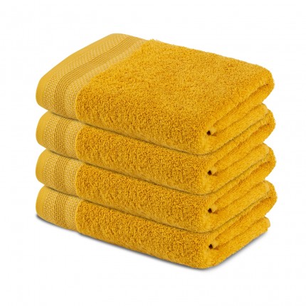 4-dijelni set ručnika Svilanit Glam 70x140 cm - žuti 