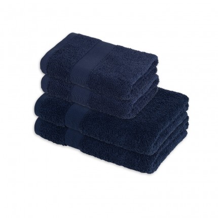 4-dijelni set ručnika Svilanit Bella - tamnoplavi 2 x 50 x 100 + 2 x 70 x 140 cm