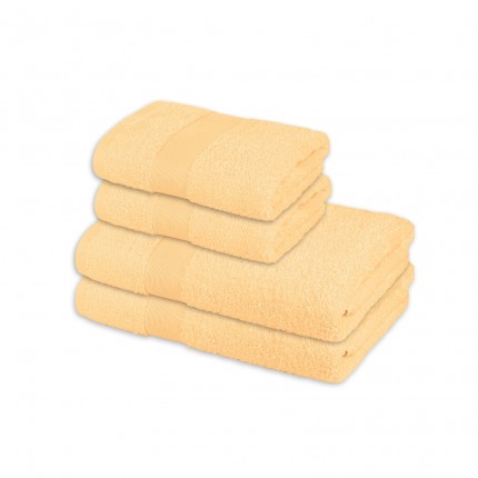 4-dijelni set ručnika Svilanit Bella - narančasti 2 x 50 x 100 + 2 x 70 x 140 cm