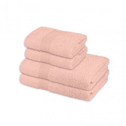 4-dijelni set ručnika Svilanit Bella - roza 2 x 50 x 100 + 2 x 70 x 140 cm
