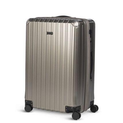 Scandinavia putni kofer Voyage Carbon Series, 90 L, srebrni