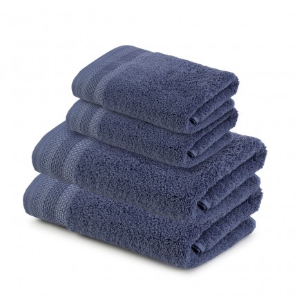 4-dijelni set ručnika Svilanit Glam - plavi, 2 x 50 x 100 + 2 x 70 x 140 cm