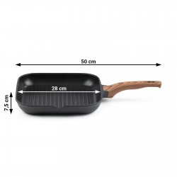 Grill tava Rosmarino Black Line – 28 cm
