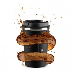Termo lončić za kavu ili čaj Rosmarino 350 ml - crni