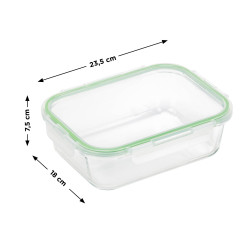 Pravokutna staklena posuda za hranu s poklopcem Rosmarino Bake&Go - 1500 ml