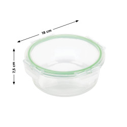 Okrugla staklena posuda za hranu s poklopcem Rosmarino Bake&Go - 950 ml