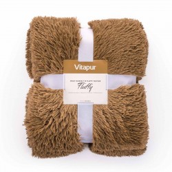 Dekorativni pokrivač Vitapur Fluffy – smeđi