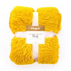 Dekorativni pokrivač Vitapur Fluffy – žuti