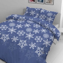 Pamučna posteljina Svilanit White Snowflakes
