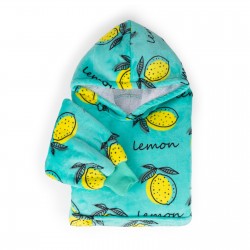 Hoodie pokrivač/deka s rukavima za odrasle Svilanit SoftHug, limun