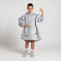 Dječji hoodie deka/pokrivač Svilanit, zvjezdice + Poklon čarape