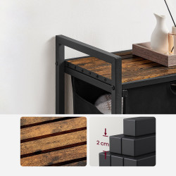 Košara za rublje Songmics Ila Duo – 2 x 46 L, crna