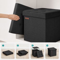 Tabure Songmics VitaBlis S - crni
