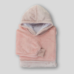 Hoodie deka za odrasle Svilanit Rose Blis + Poklon čarape