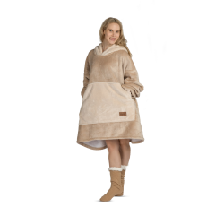 Hoodie deka za odrasle Svilanit Sandy Charm + Poklon čarape