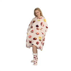 Hoodie deka za odrasle Svilanit Cake Time + Poklon čarape