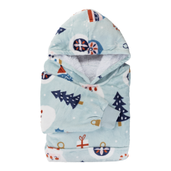 Hoodie deka za odrasle Svilanit Winter Wonderland + Poklon čarape