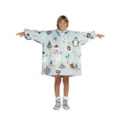 Dječja hoodie deka Svilanit Winter Wonderland + Poklon čarape 