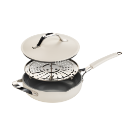 Tava za kuhanje na pari, sotiranje i prženje Rosmarino Chef’s Choice All-in-One, 24 cm – bež