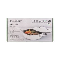 Tava za kuhanje na pari, sotiranje i prženje Rosmarino Chef’s Choice All-in-One, 24 cm – bež