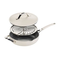 Tava za kuhanje na pari, sotiranje i prženje Rosmarino Chef’s Choice All-in-One, 28 cm – bež