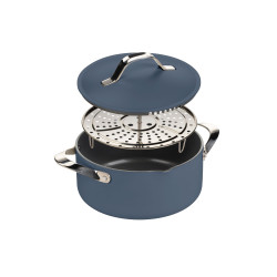 Lonac za kuhanje na pari, pirjanje i prženje Rosmarino Chef's Choice All-in-One, 24 cm – plava