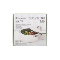 Lonac za kuhanje na pari, pirjanje i prženje Rosmarino Chef's Choice All-in-One, 24 cm – bež