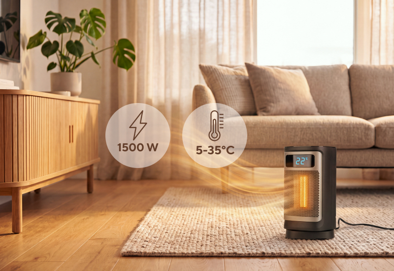Snaga 1500 W i temperatura po vašoj mjeri