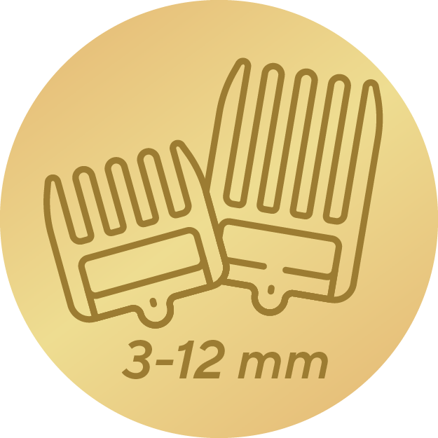 4 češlja za duljinu dlačica od 3–12 mm