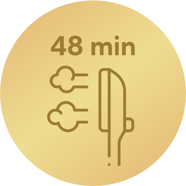 Do 48 minuta neprekidnog glačanja