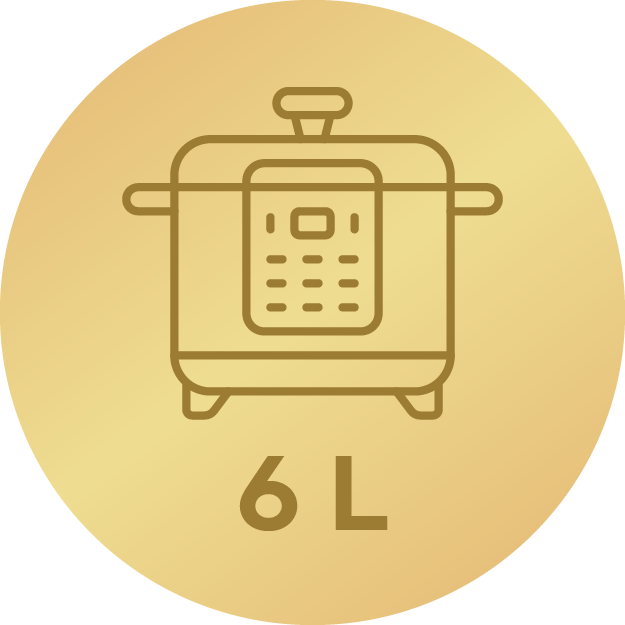 Kapacitet 6 L