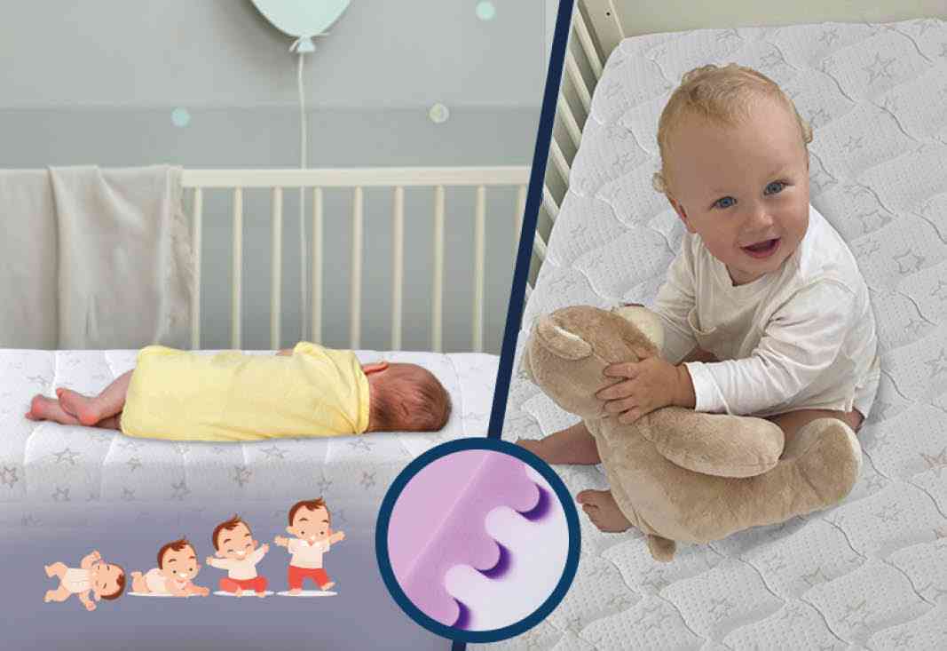 2 tvrdoće u 1 madracu: madrac je prikladan za novorođenčad i djecu u rastu.